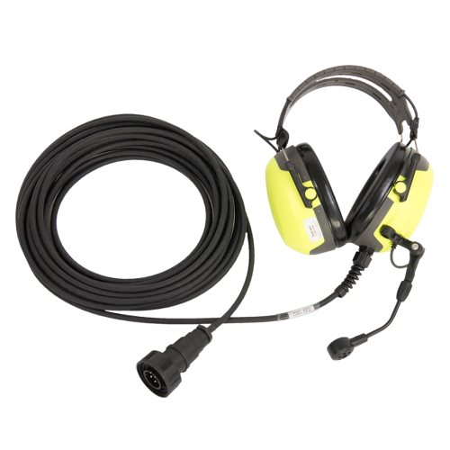 Headset w. 10m cable b/y